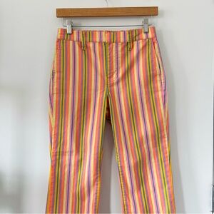 J. Crew Striped Kickout Crop Pants